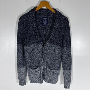 American Eagle Outfitters Cardigan Button Up Sweater Striped Blue White XS